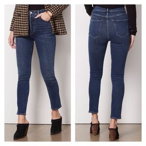 Agolde Nico High Rise Slim Fit Jeans Dark Wash